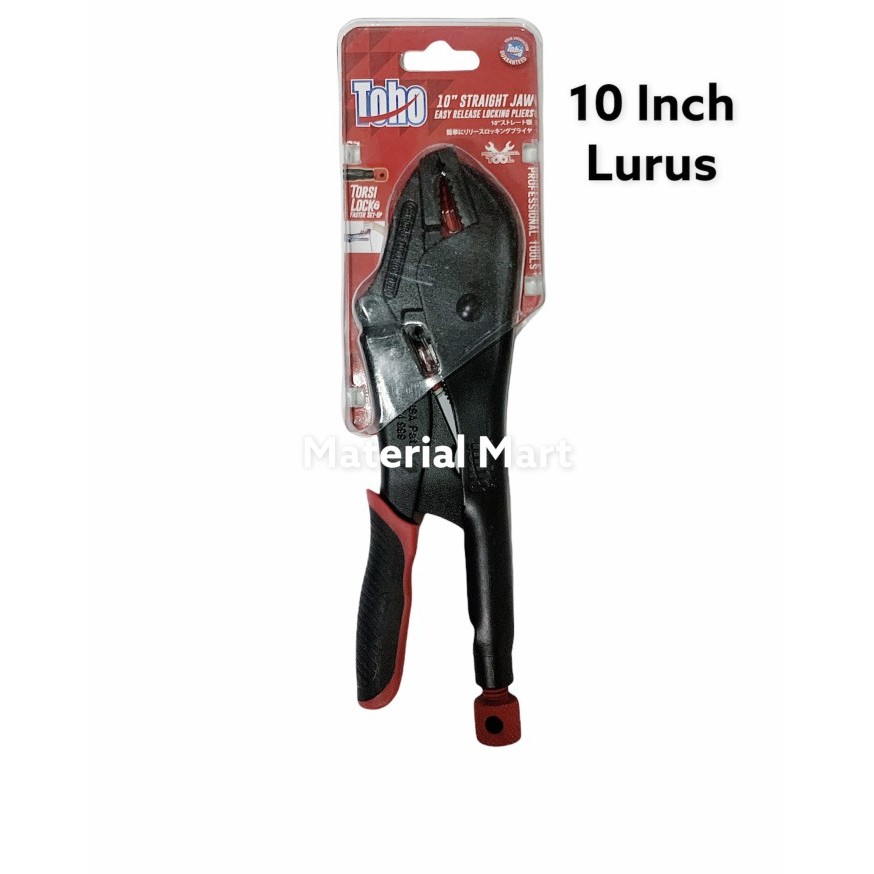 Jual Tang Jepit Buaya Toho Lurus 10" Tang Buaya Straight Jaw Bajul Asli