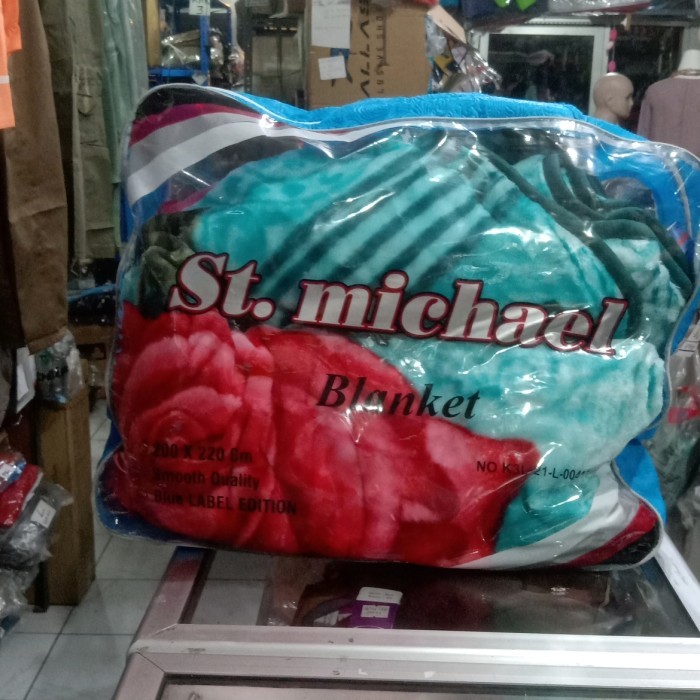 Best Seller selimut bulu tebal St michael 200 x 220 - mint