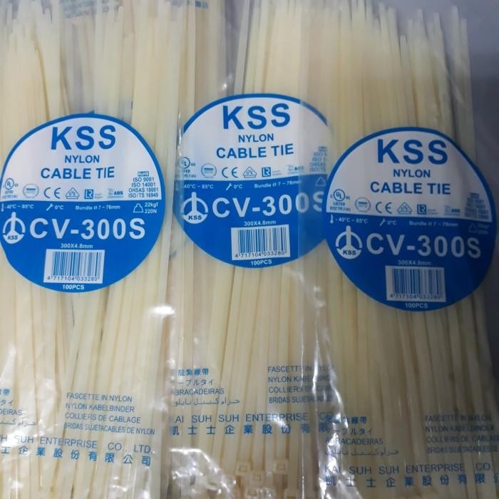 

Kabel Ties Kss Cv 300 S Isi 100 Pcs ( Putih / Hitam )