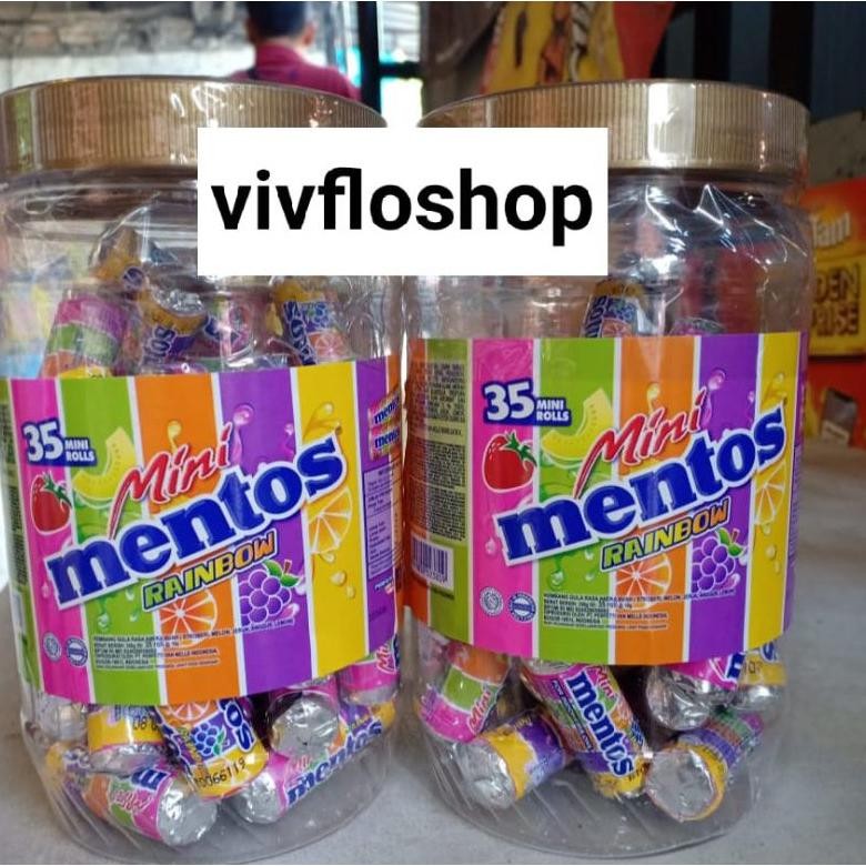 

Lm - Permen Mentos Mini Roll (Fruits/ Buah) Kemasan Toples isi 35 pcs