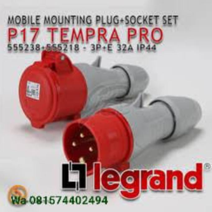 Jual Stop Kontak 4 Kaki 3 Phase 32A Mobile Mounting Legrand