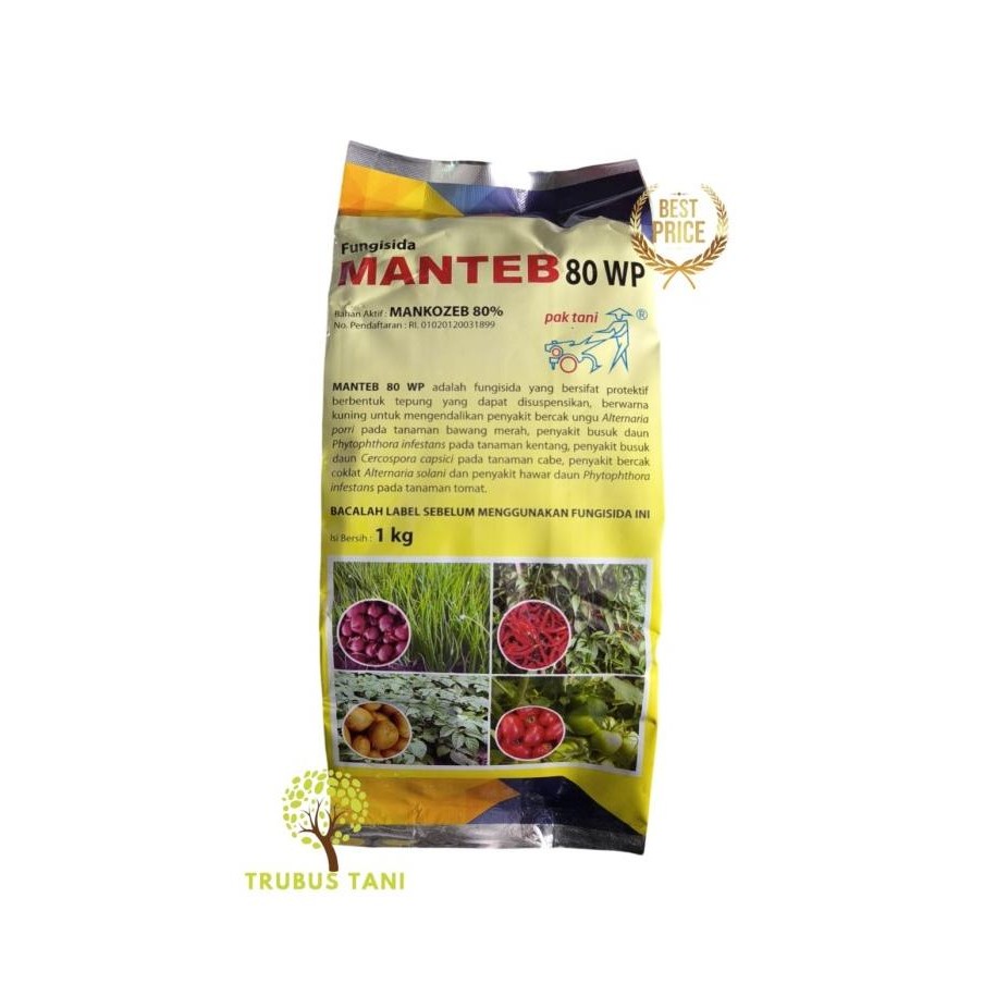 Fungisida MANTEB 80WP - Pak Tani 1Kg