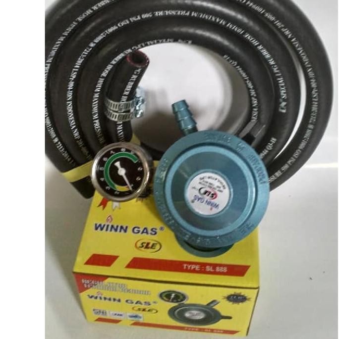Regulator Bright Matic WINN GAS SL888 M Selang Gas LPG 500 PSI