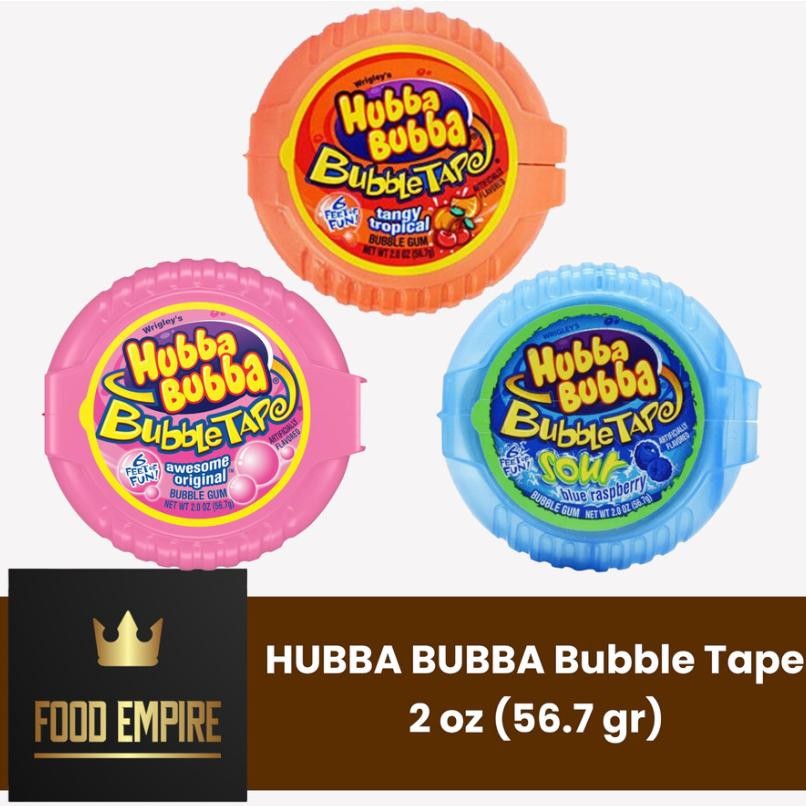 

Lm - HUBBA BUBBA Bubble Tape Gum Rolls 2 oz | Permen Karet 56,7 gram