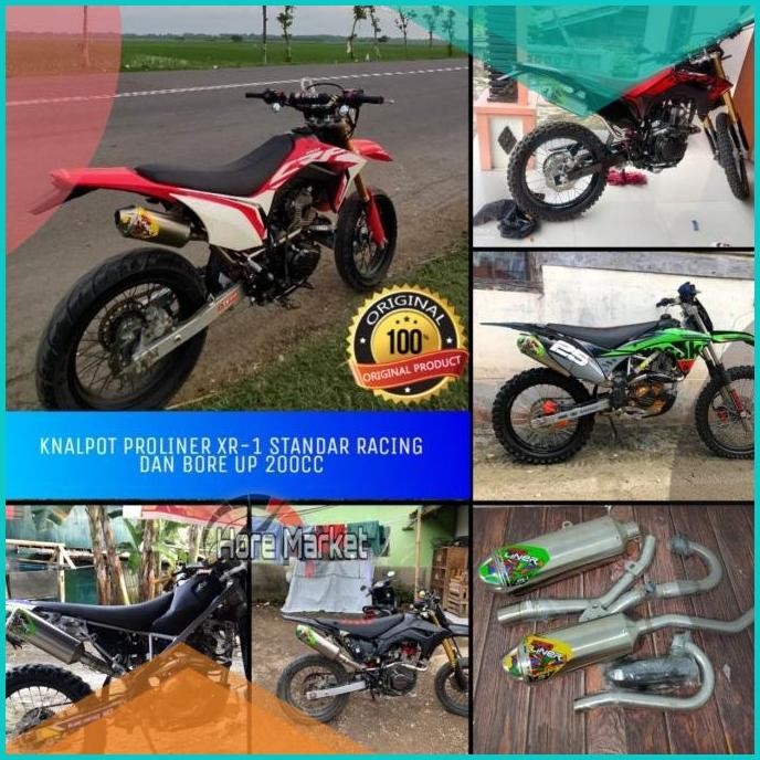 KNALPOT PROLINER XR1 KLX 150 CRF WR155 STANDAR RACING BORE UP 200CC 07