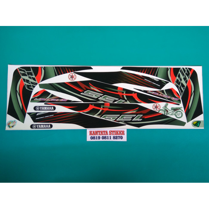 Ready Stiker Motor / Striping Motor Jupiter Mx Old Exciter Merah