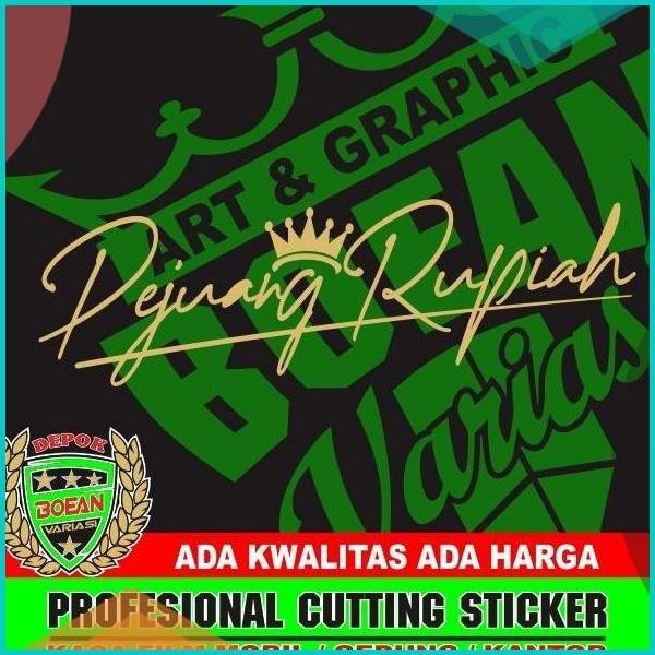 cutting sticker pejuang rupiah L300 Granmax Apv carry futura truck 07D