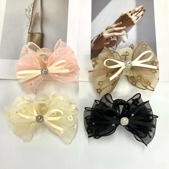 FGH Jepit Rambut Jedai Korea Motif Pita Jepitan Pita Kain Mote Hair Clip Murah Grosir