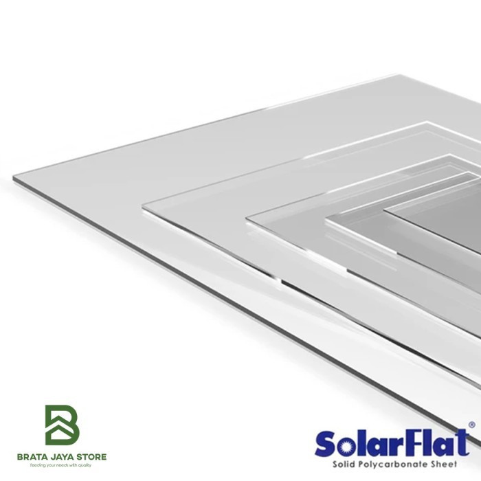 SolarFlat 6mm Solar Flat Solartuff Solid Solar Tuff Atap Polycarbonate Tembus Cahaya Garansi 15 Tahu