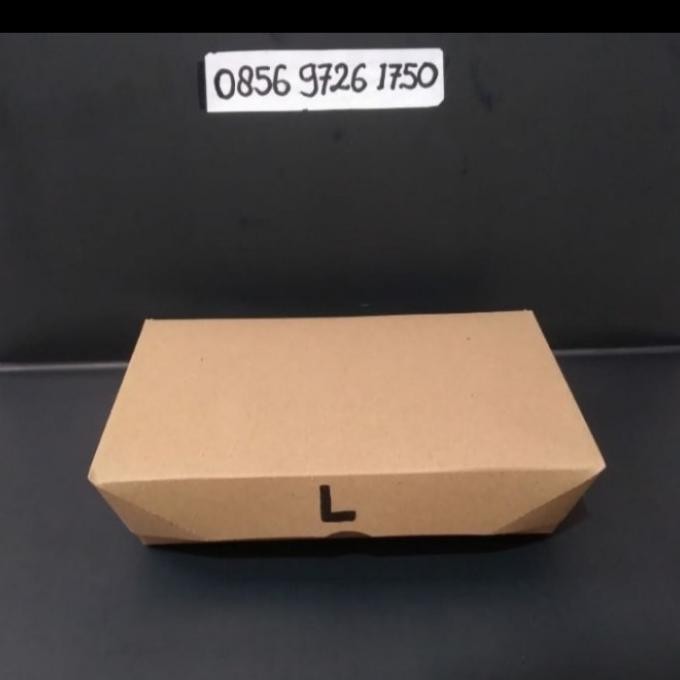 PAPER LUNCH BOX COKLAT S / M / L