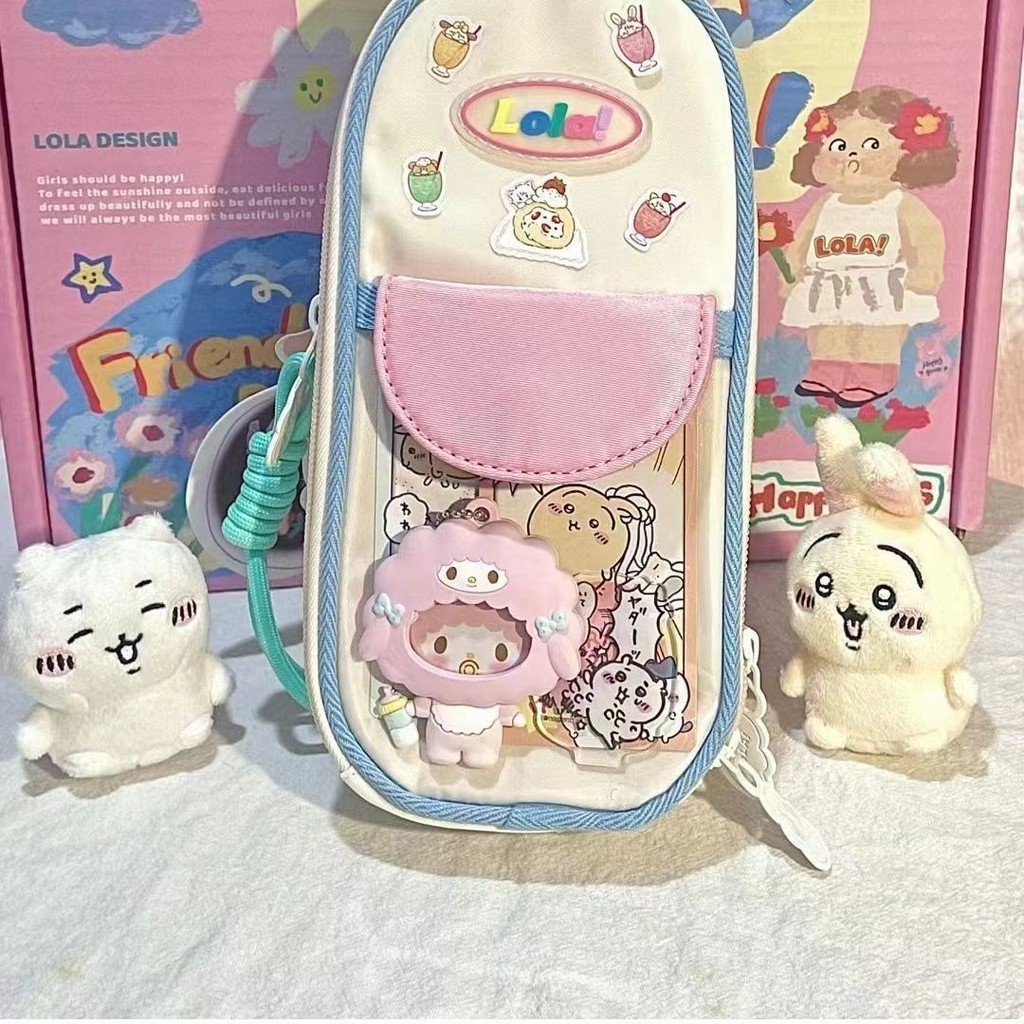 

2024Colorful Ball Girl Pencil Box Good-looking Stationery Case Large Version Buggy Bag