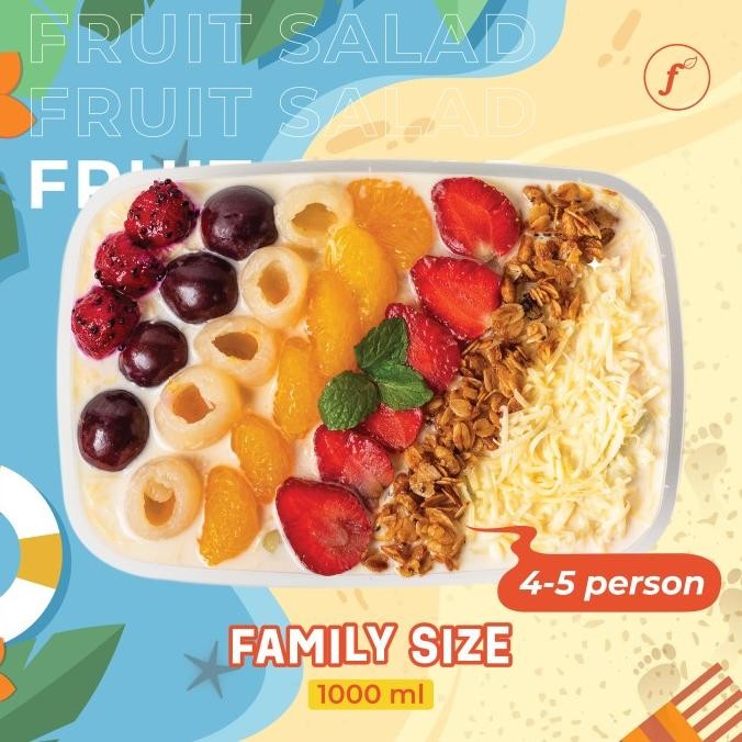 

siap kirim healthy fruit salad with greek yogurt & granola almond by frutamix