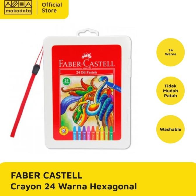 

Sale Crayon | Krayon | Oil Pastel Faber Castell 24 Warna Hexa Case