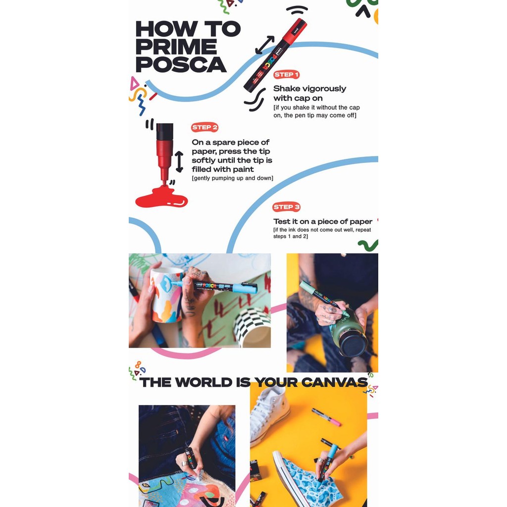 

Premium !! Uni Posca Paint Marker PC-5M - Medium Point