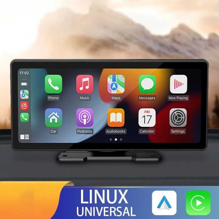 Monitor Kamera Mundur Parkir Mobil Head Unit CarPlay Android Auto 10 Inch Rear View Camera