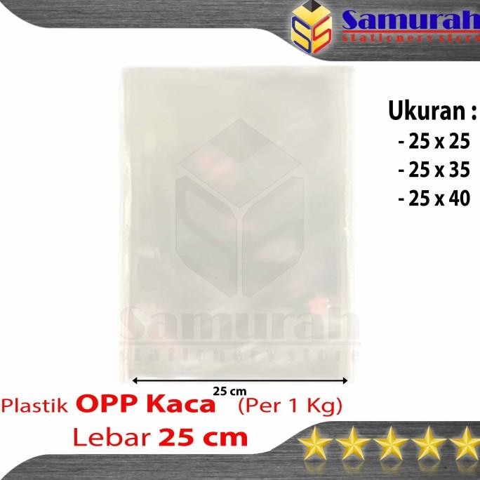 Terlaris Plastik Opp Kaca Lebar 25 X 35 - 25 - 40 Plastic Souvenir Roti Bening