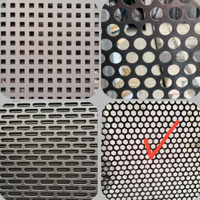 Plat lubang Hexagonal / Perforated besi
