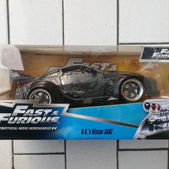 diecast miniatur jada toys nissan 350z dk fast furious