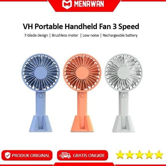 Diskon Besar Vh Portable Handheld Fan Kipas Angin Wireless Mini Genggam Original