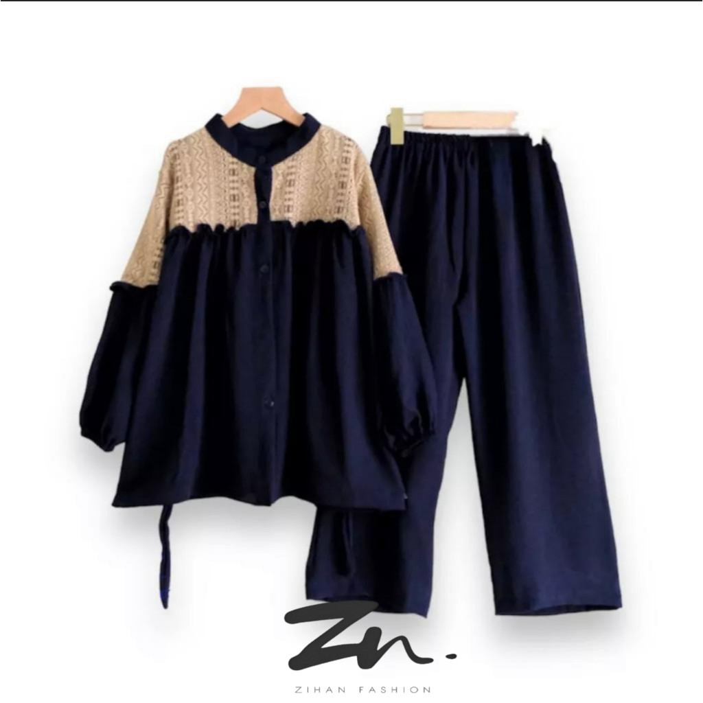 Set Baju Muslim Fashion Bju Celana Rok 2In1 Tanggung Setelan Anak Remaja Perempuan Wanset Cewek Umur