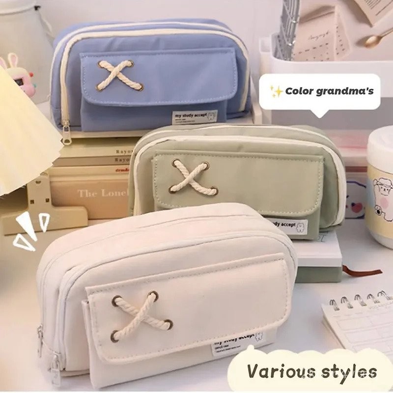 

Large Capacity Pencil Case INS Simple School Students Simple New Storage Stationery Pencil Bag Office & School Supplies IMIG