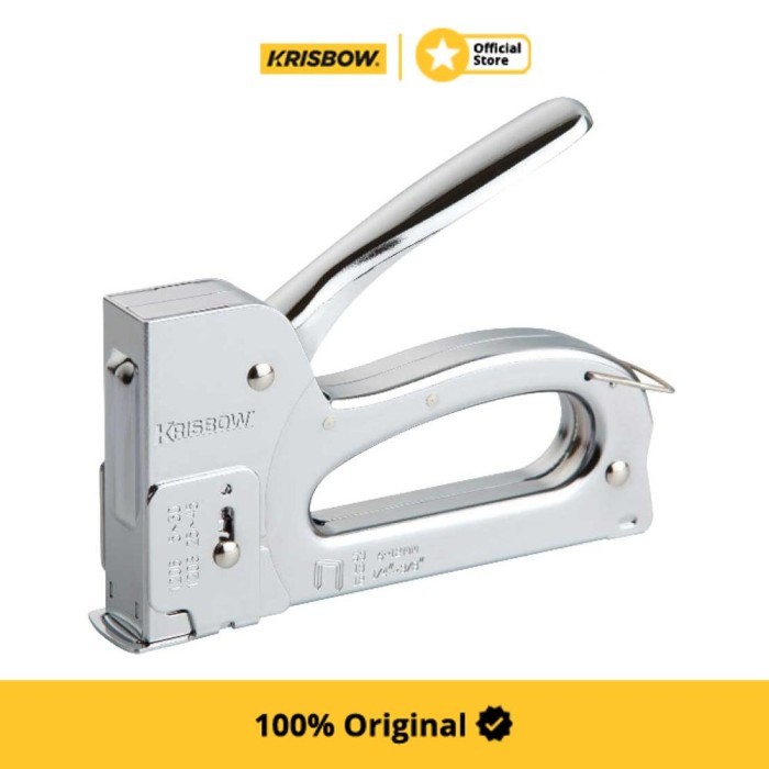 

Krisbow Staple Gun Stapler Tembak 6-12Mm 2In1 - Silver Lrsg2