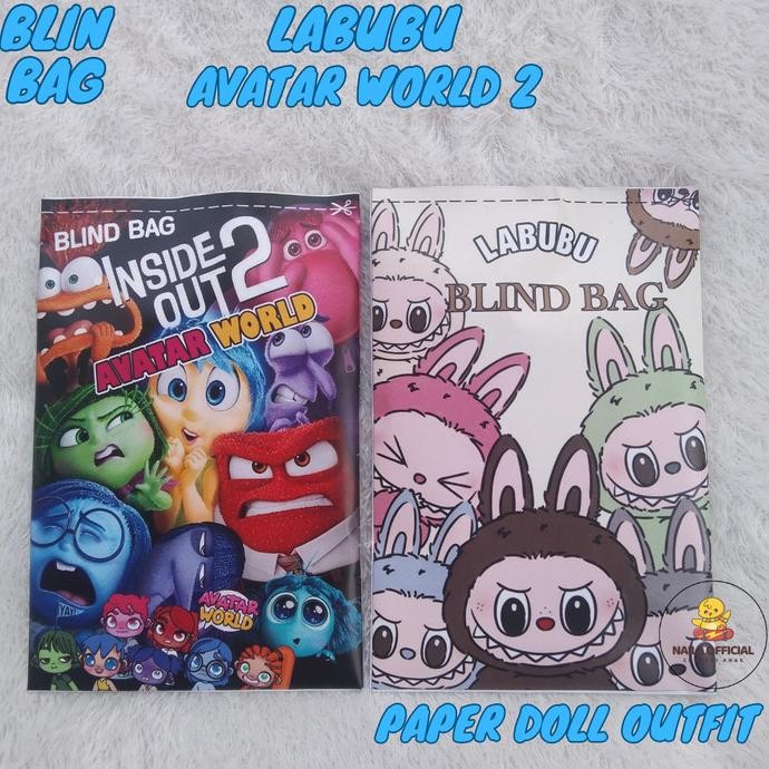 Labubu Blind Blin Bag Nail Paper Doll Series Kuromy Cinnamorol Avatar World Toca Boca Melodi Pompomp