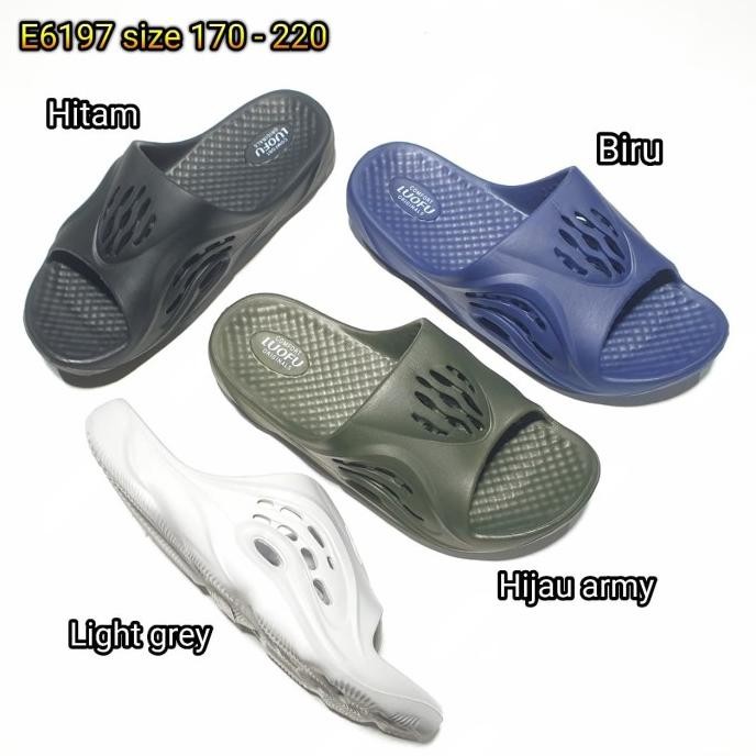 E6197 JELLY SANDAL ANAK COWOK LUOFU SENDAL SLOP PRIA KARET IMPORT