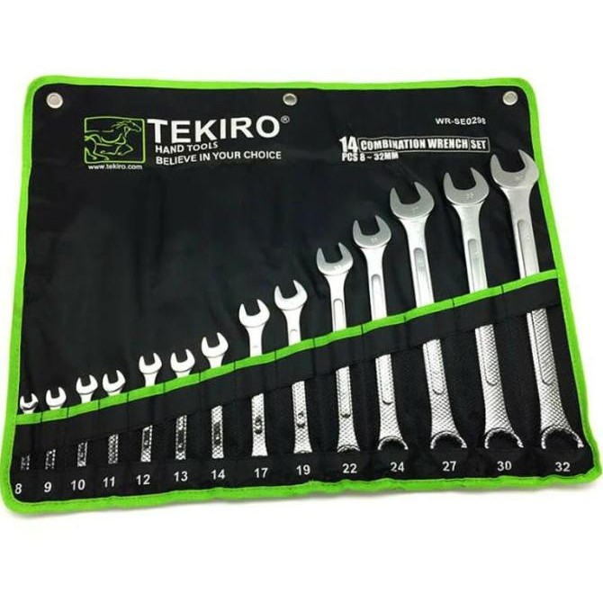 Tekiro Lengkap Kunci 8-32 Mm Kunci Ring Pas Combination Wrench Bergaransi