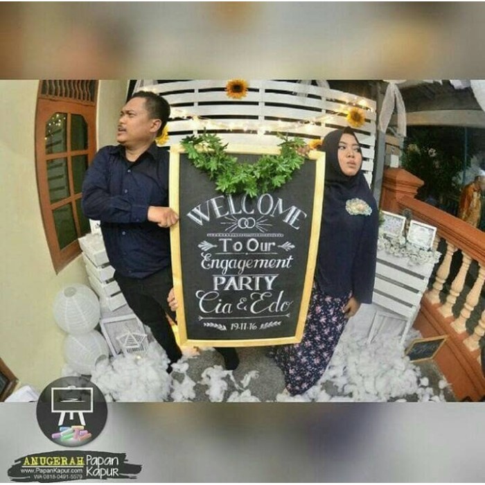 Terlaris Papan Tulis Kapur 60X80Cm Blackboard Murah Papan Kapur