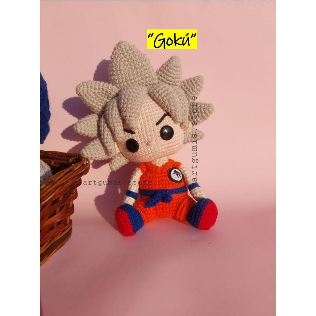 Goku Dragon Ball - PDF Pattern / Pola Rajut Bukan Boneka