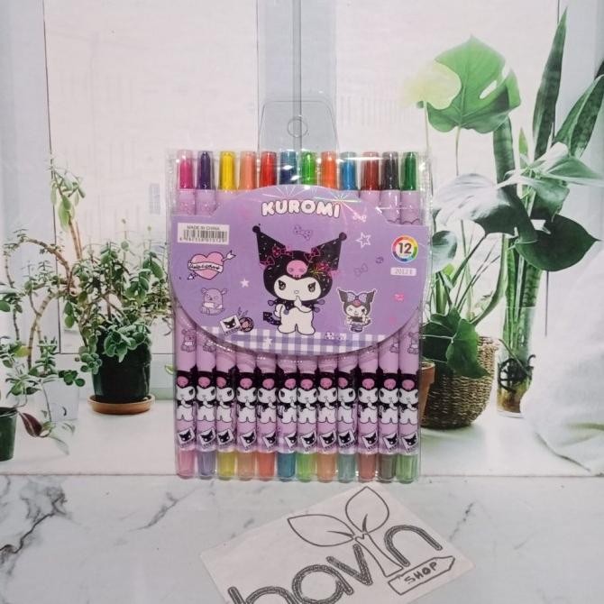 

CRAYON PUTAR PANJANG 12WARNA/KRAYON PUTAR/ROLLING CRAYON