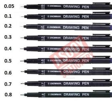 

DRAWING PEN SNOWMAN FT 700 0.05 0.1 0.2 0.3 0.4 0.5 0.6 0.7 0.8
