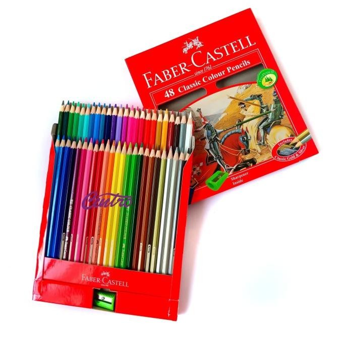 

FABER CASTELL 48 PENSIL WARNA KLASIK CLASSIC COLOUR PENCILS GROSIR ORI