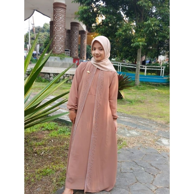 Setelan Baju Anak Lucu Gamis anak perempuan tanggung/gamis anak malaysia/gamis anak ceruty serowski