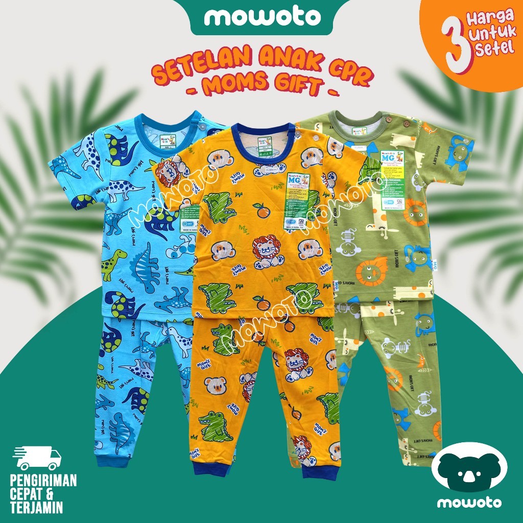 Setelan Baju Bayi & Anak [ 3 Setel ] CPR Setelan Moms Gift Terbaru ( 1-4 tahun ) Piyama Baju Tidur