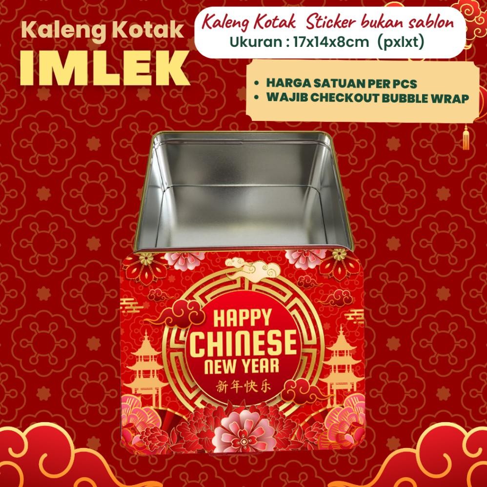 

CR - Kotak Hampers Imlek Shio Ular 2025 Kaleng Merah Gong Xi Fa Cai 17x14x8 cm Chinese New Year / Box Sincia Tempat Peyimpanan Kue Kering by Soogan TERLARIS