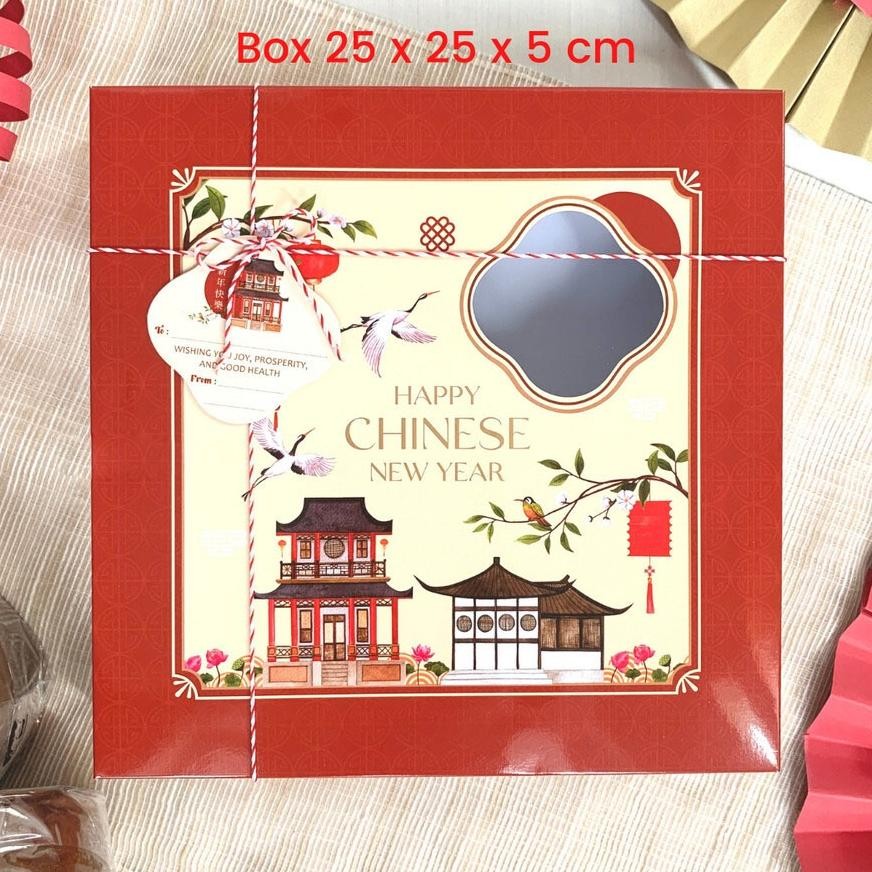 

CR - (10 Pcs) Dus Box Cake Imlek Cny 25x25x5 Kotak Kue Tempat Roti Lapis Legit Packaging Hampers Parsel Imlek Sincia TERLARIS
