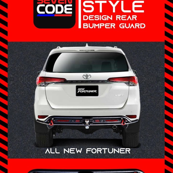 bumper belakang fortuner 2020 sevencode/tanduk belakang fortuner vrz