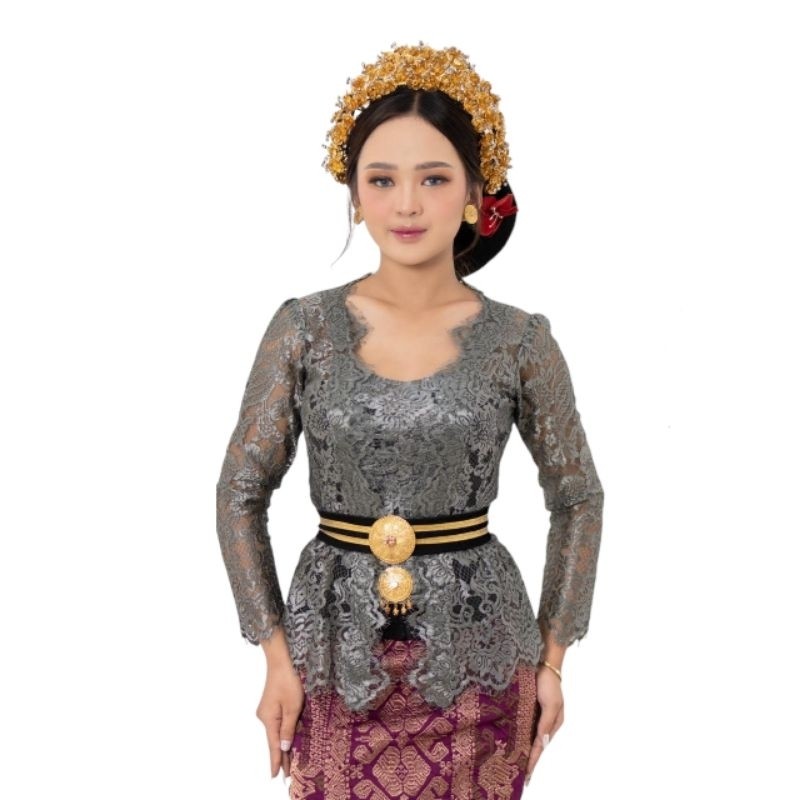 Baju Tradisional Kebaya Halus & Dingin Kebaya Brokat Metalik Bali Big Size Jumbo