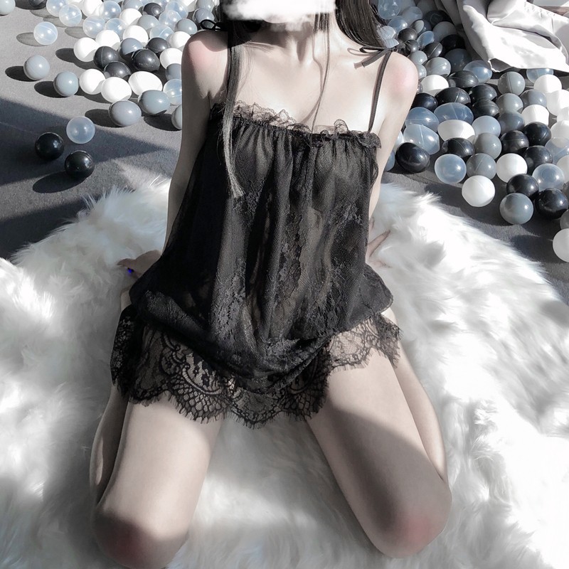 Promo Baju Wanita Seragam seksi menggoda piyama sling renda untuk piyama pakaian rumahan