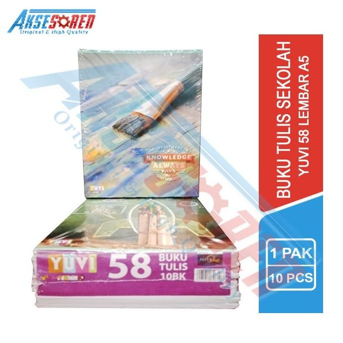 

BUKU TULIS SEKOLAH 1 PACK YUVI 58 LEMBAR [1 PACK] / ALAT TULIS LENGKAP