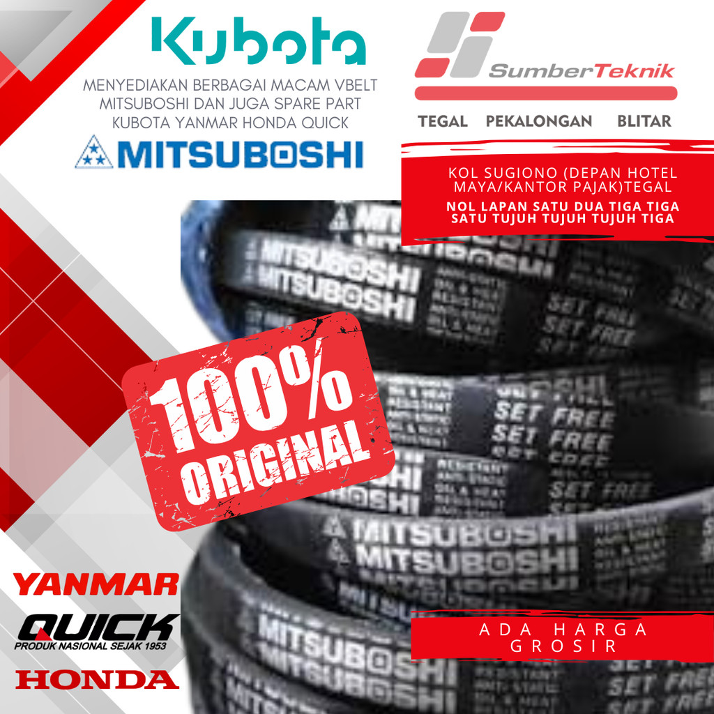 AA-95 AA95 fan belt vbelt tali kipas Mitsuboshi Asli