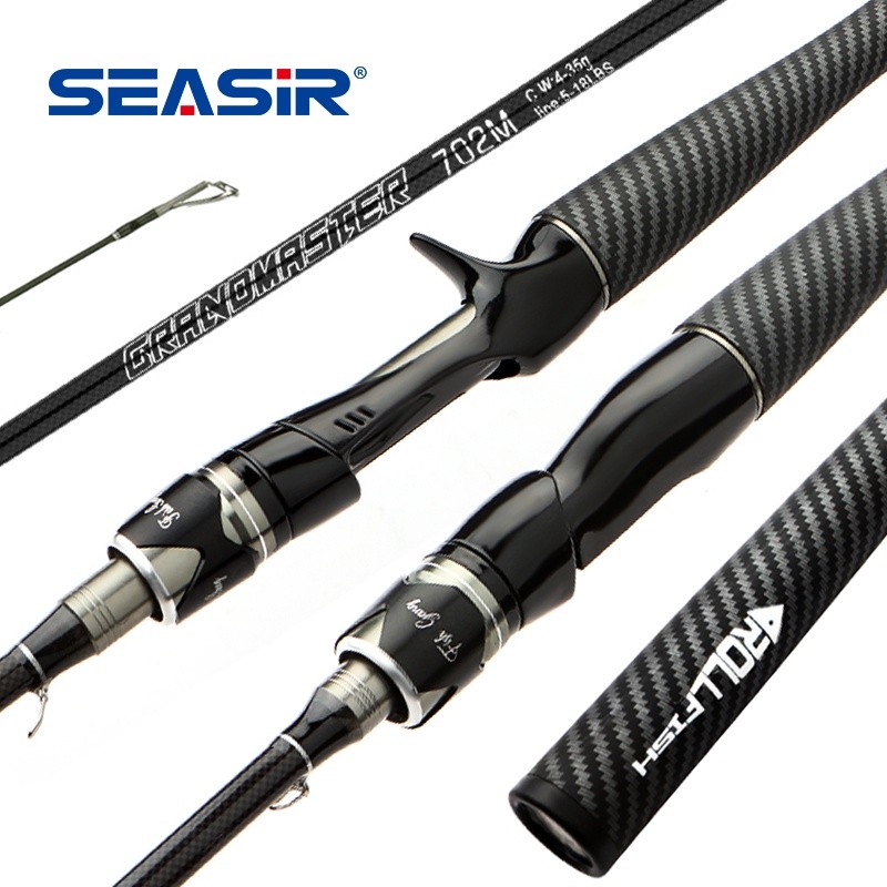 SeaSir Grandmaster Baitcasting Joran Pancing Putar 1.8M Joran Pancing Serat Karbon Berat 4-35G |46E7