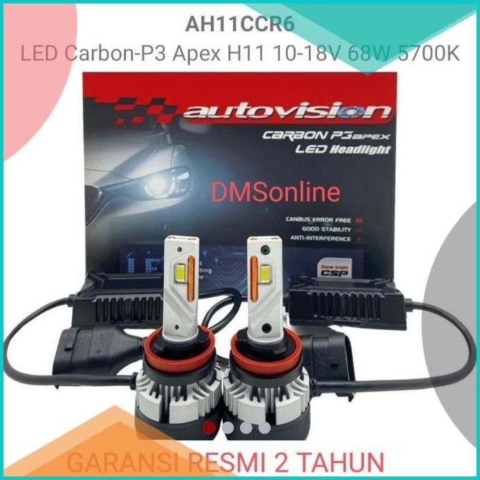Led Autovision H11 Carbon P3, Led Lampu Projector Fortuner Pajero Crv