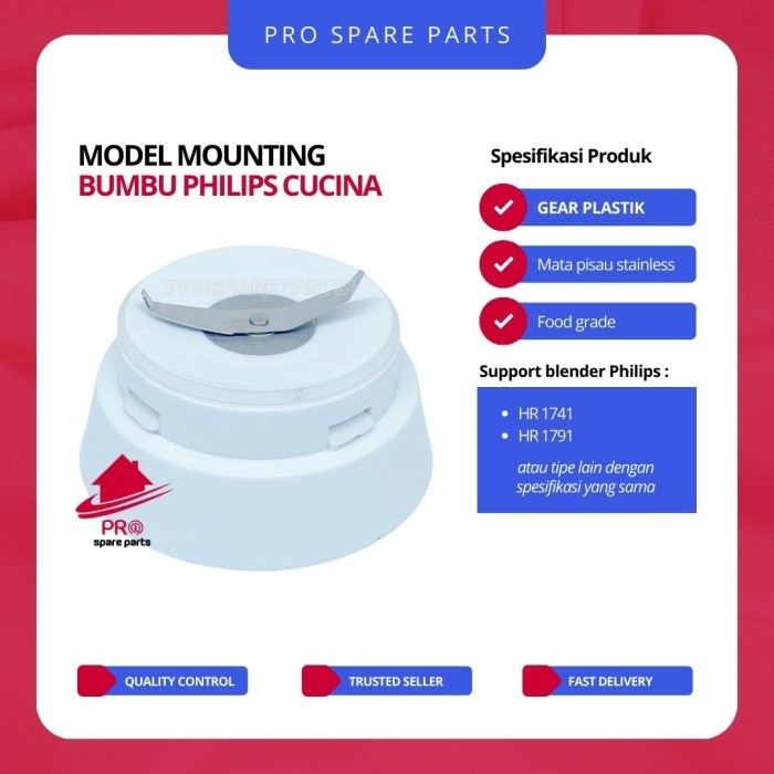 TERBARU Mounting Blender BUMBU Philips HR 1741/1791-Sparepart Blender Philips