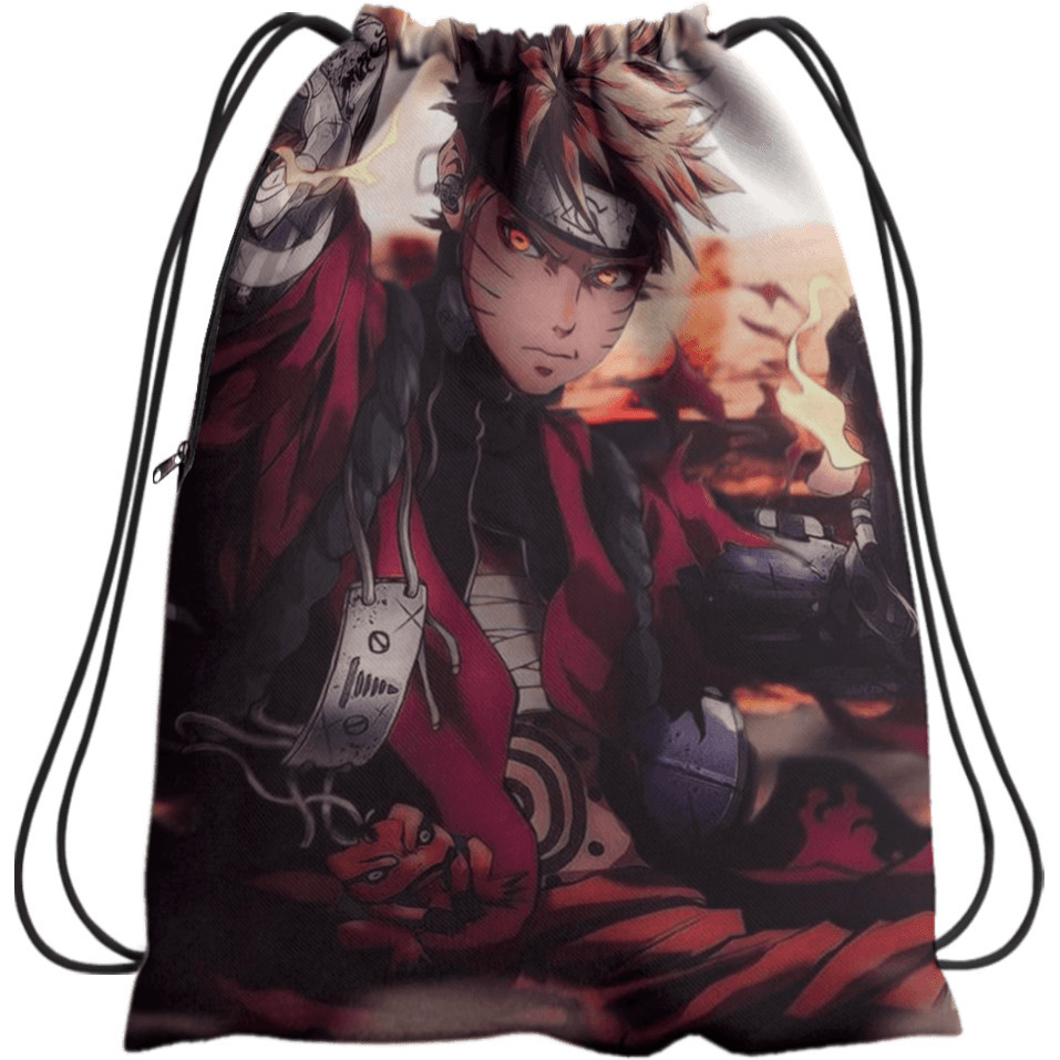 Tas Ransel Tahan Lama Tas Serut Full Print Gambar NARUTO GAMABUNTA Multifungsi Untuk Olahraga