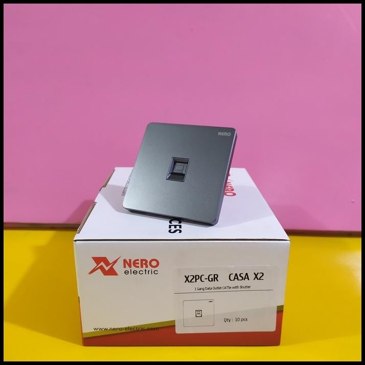 DISKON OUTLET DATA CAT5E LAN INTERNET NERO CASA X2 GREY 