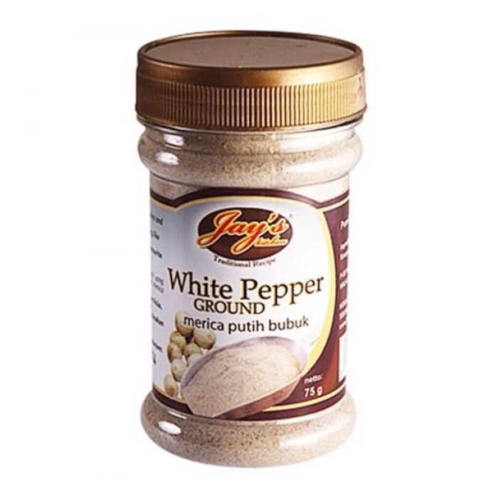 

Jay White Pepper Ground Lada Putih Bubu Jay 75 Gram