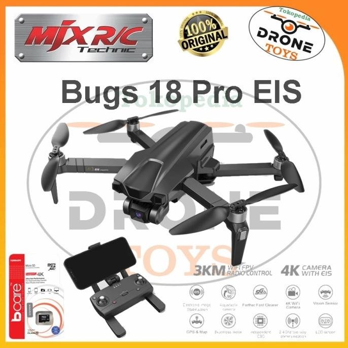 Mjx Bugs 18 Pro Gps 3Km Fpv Drone With 3-Axis Gimbal 4K Eis Camera Original Terlaris